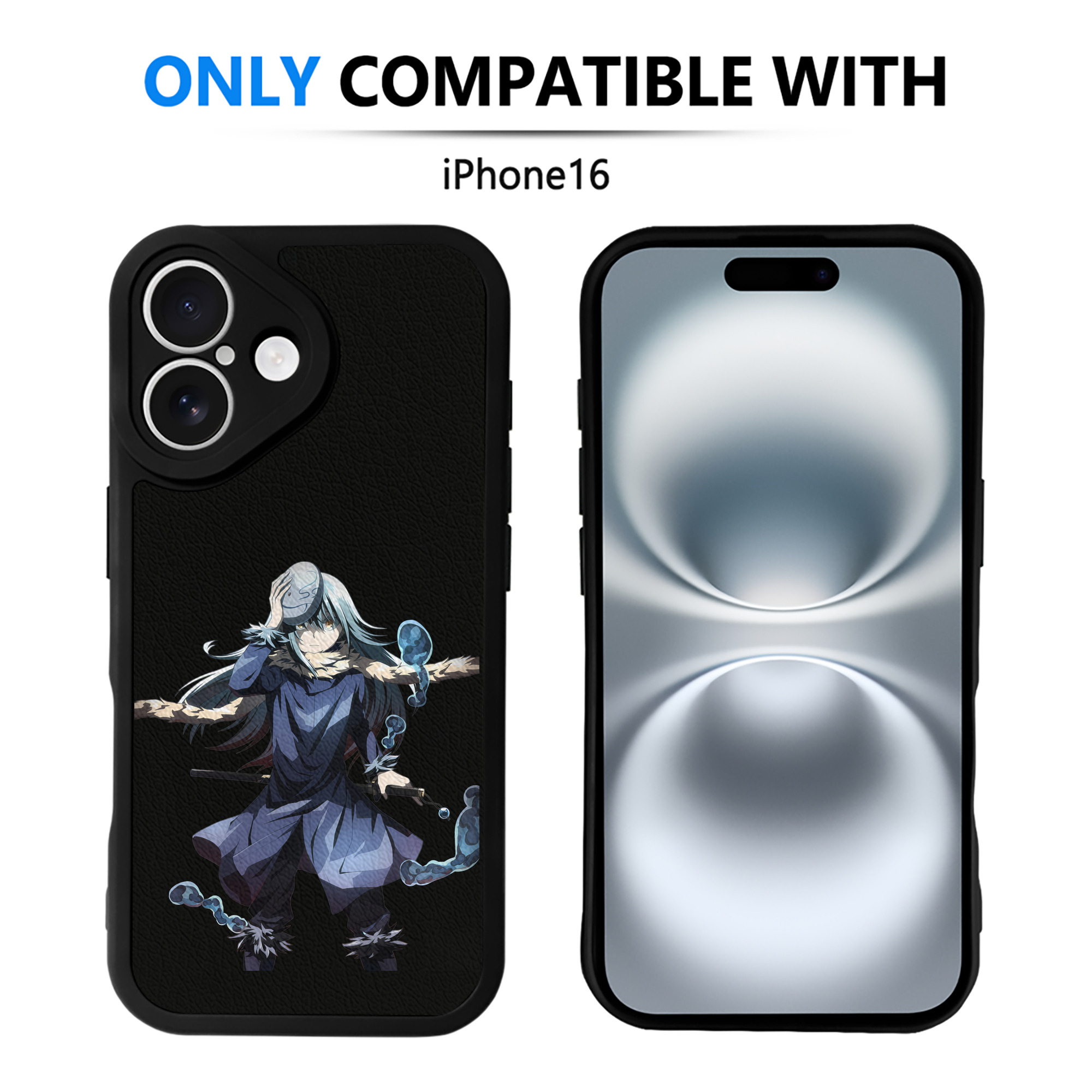 （画像用） 転スラ Regarding Reincarnated to Slime 【iPhone 16シリーズ対応】シリコンスマホケース（レザー調） 材質：シリコン